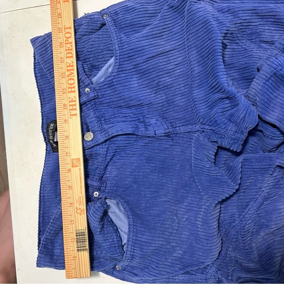 Urban Outfitters Blue Corduroy Pants Carpenter Baggy Cargo Size 26 L2 - Picture 8 of 8